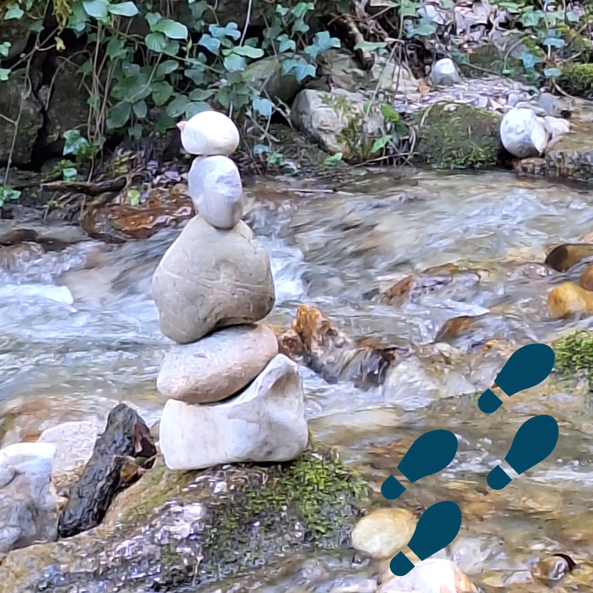 Bouddha dans un torrent