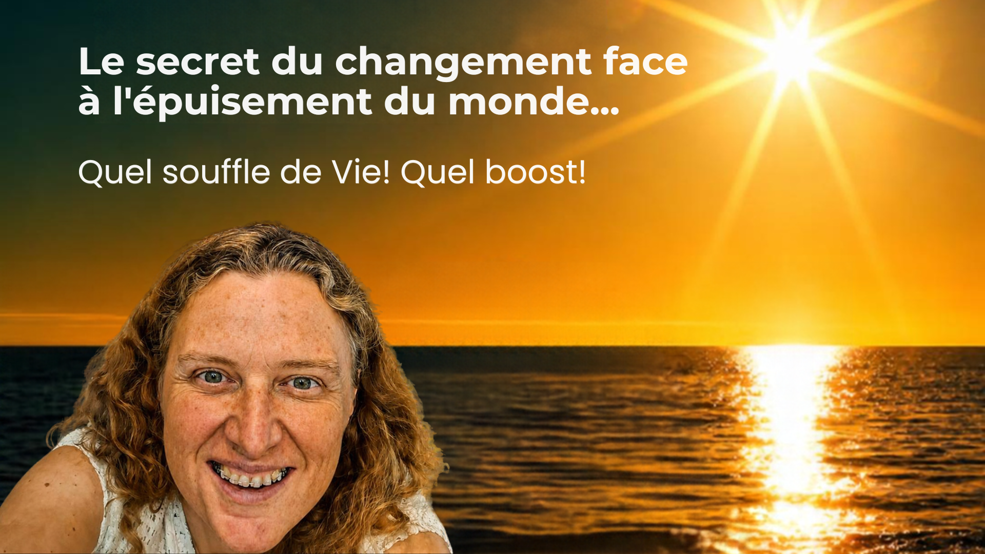 Patricia devant coucher de soleil